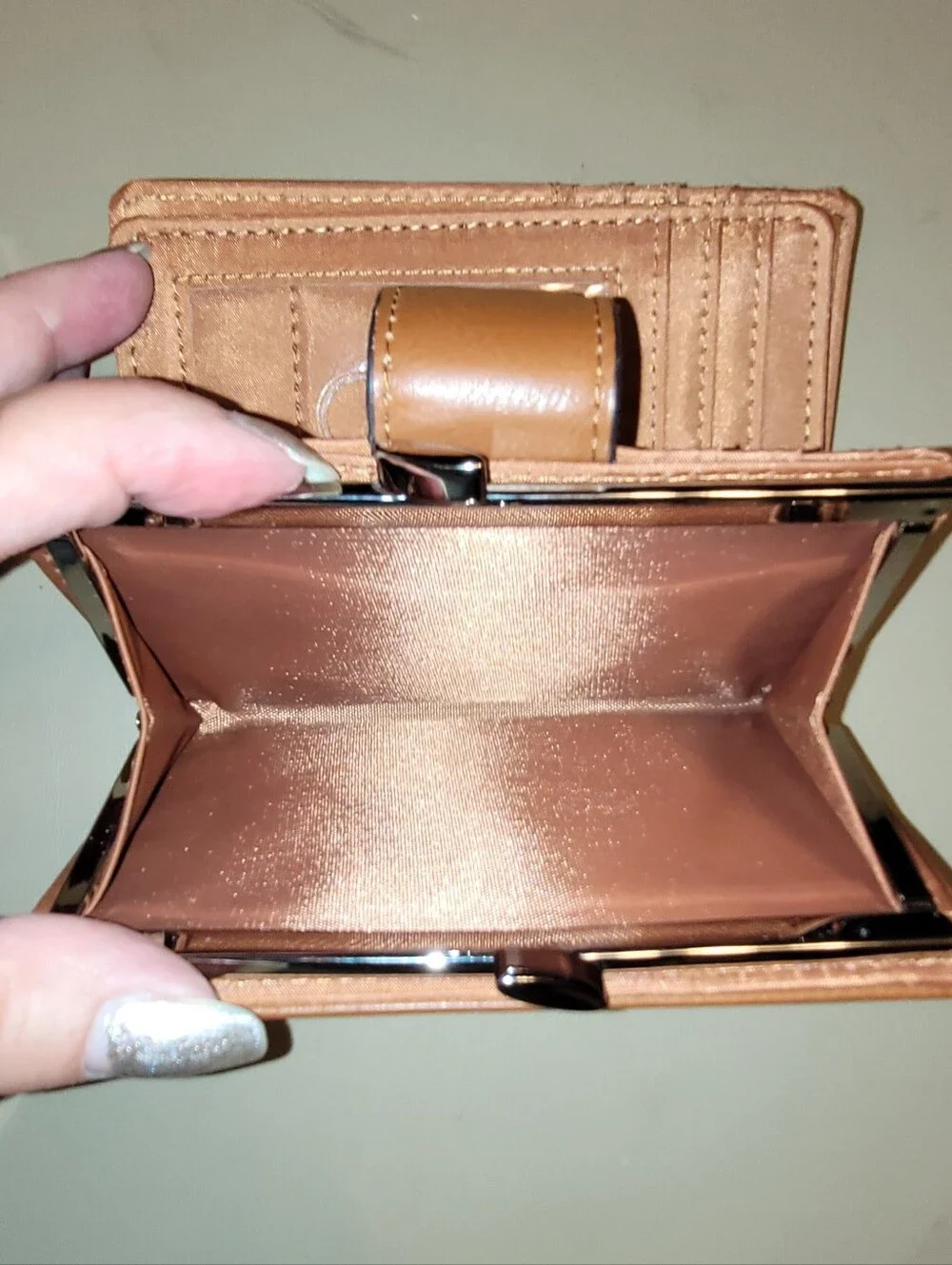 Classic Tan Faux. Leather Women's Wallet.